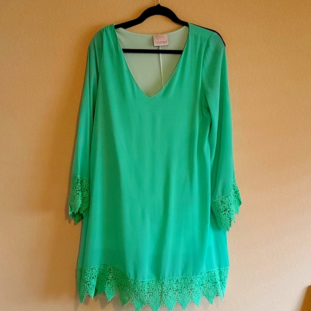 Coveted mint green dress, Large